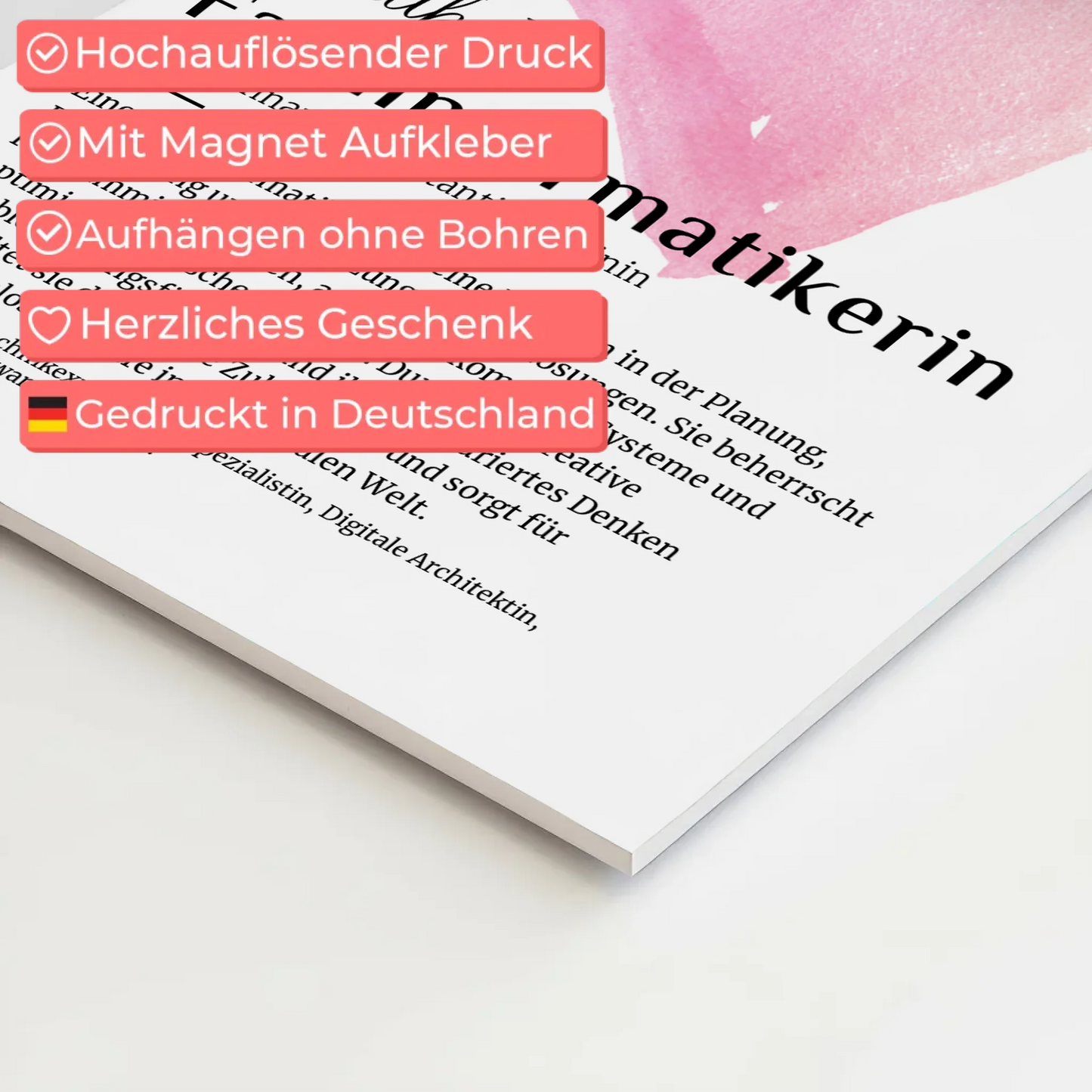 Poster Magnetisch Fachinformatikerin mit Namen Geschenkidee