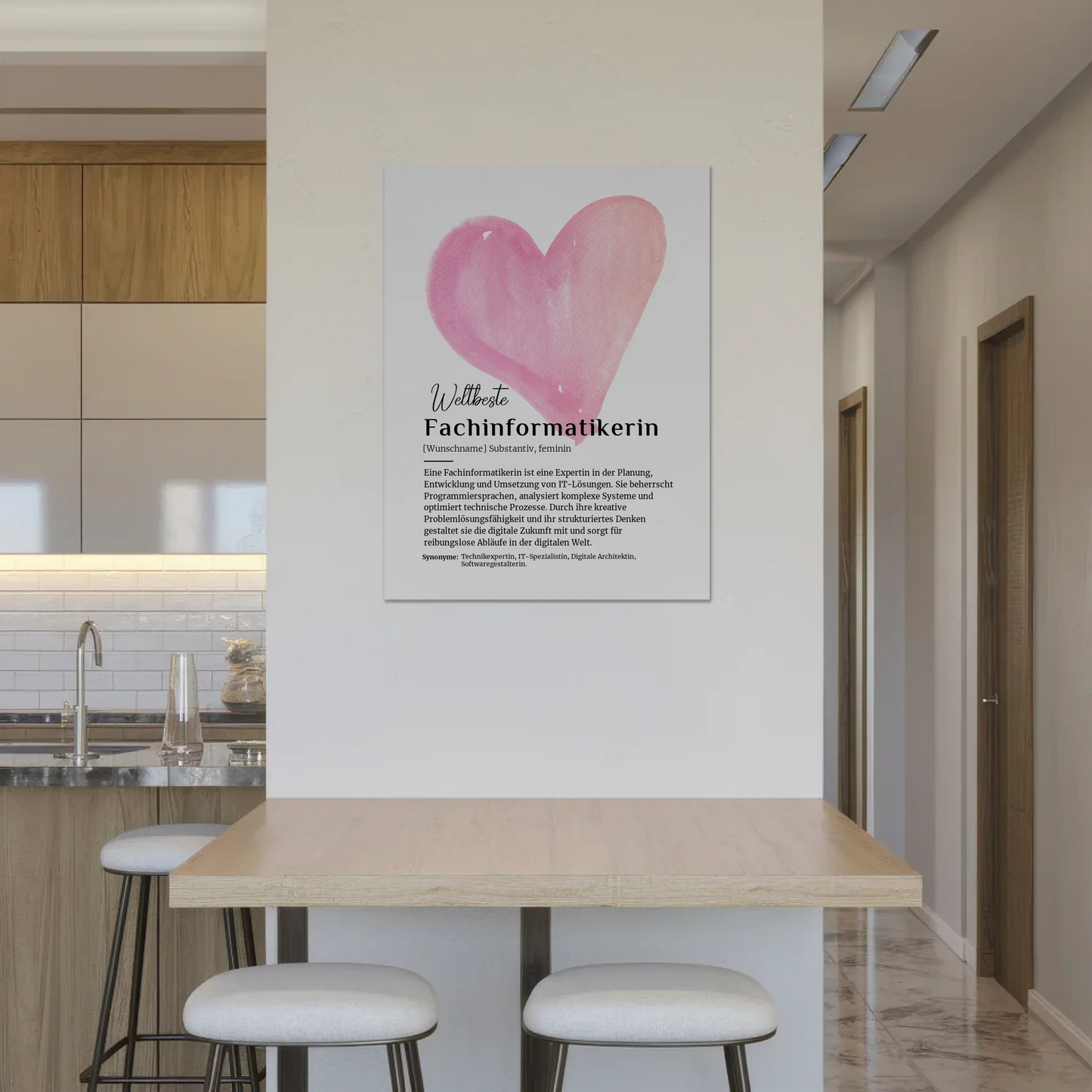 Poster Magnetisch Fachinformatikerin mit Namen Geschenkidee