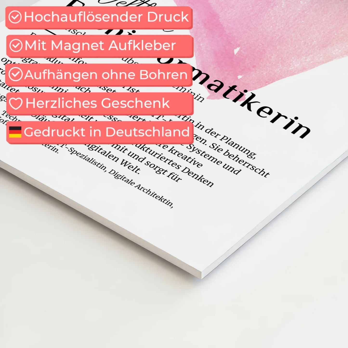 Poster Magnetisch Fachinformatikerin mit Namen Geschenkidee