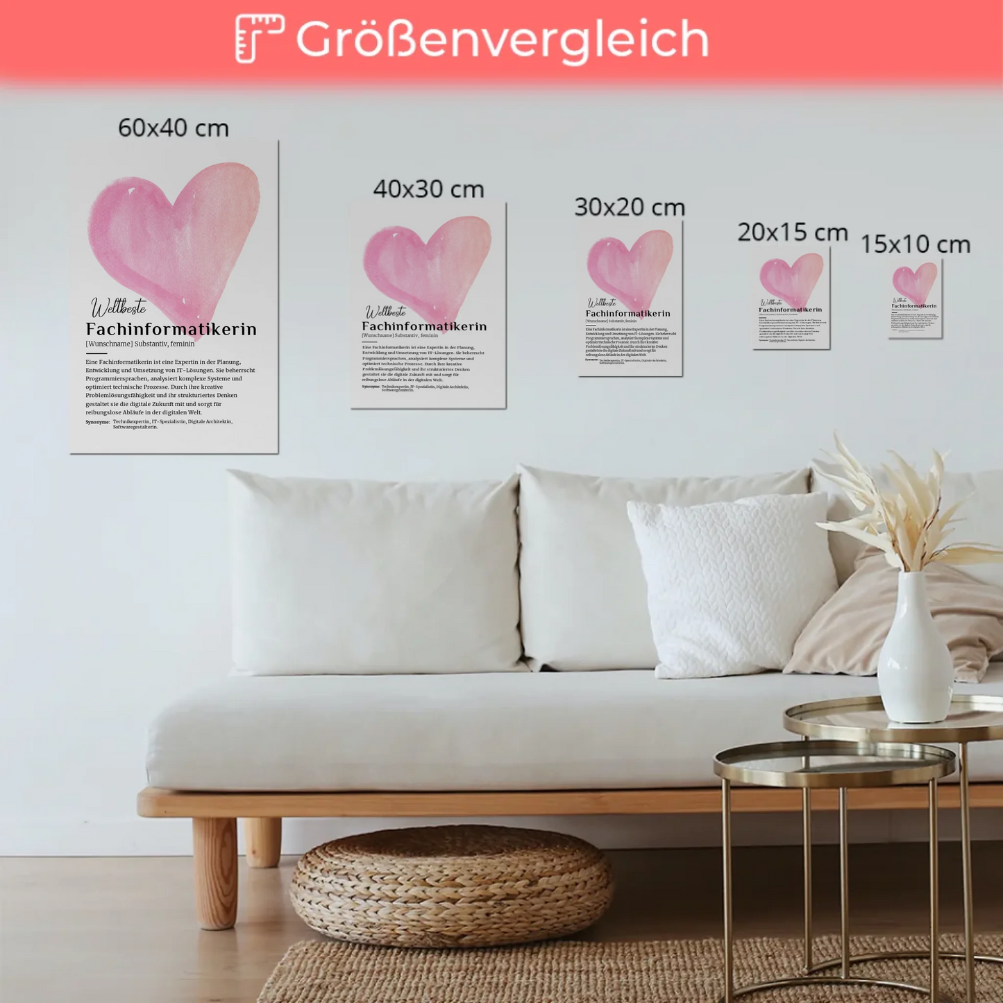Poster Magnetisch Fachinformatikerin mit Namen Geschenkidee