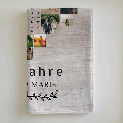 Personalisierte Decke zum 80 Hochzeitstag Eichenhochzeit Geschenk