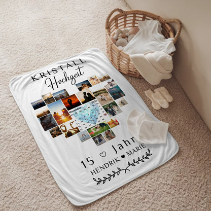 Decke Mit Foto - Geschenk zum 15. Hochzeitstag