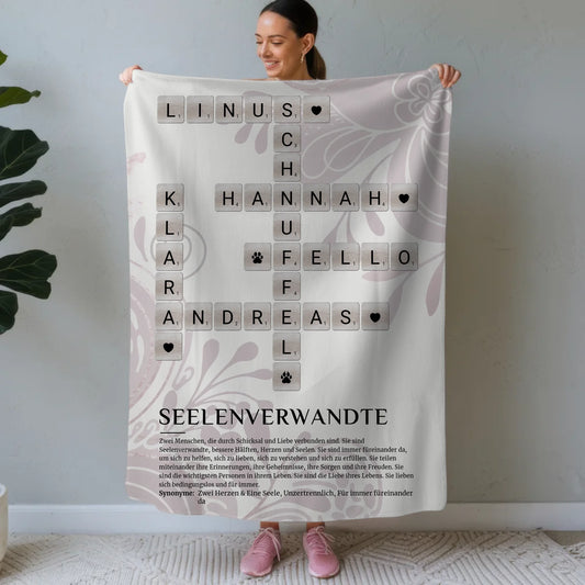 Kuscheldecke Personalisiert Acrylglas Bild Kreuzworträtsel