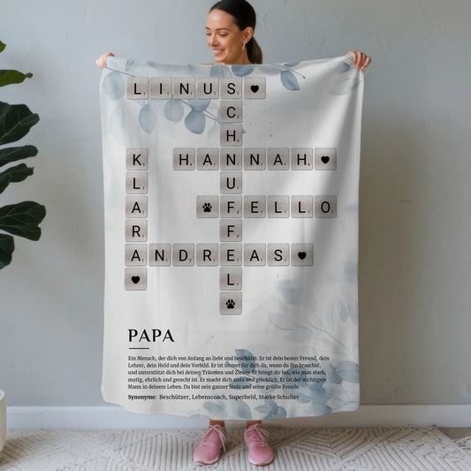Kuscheldecke Foto Definition Papa Kreuzworträtsel Geschenk
