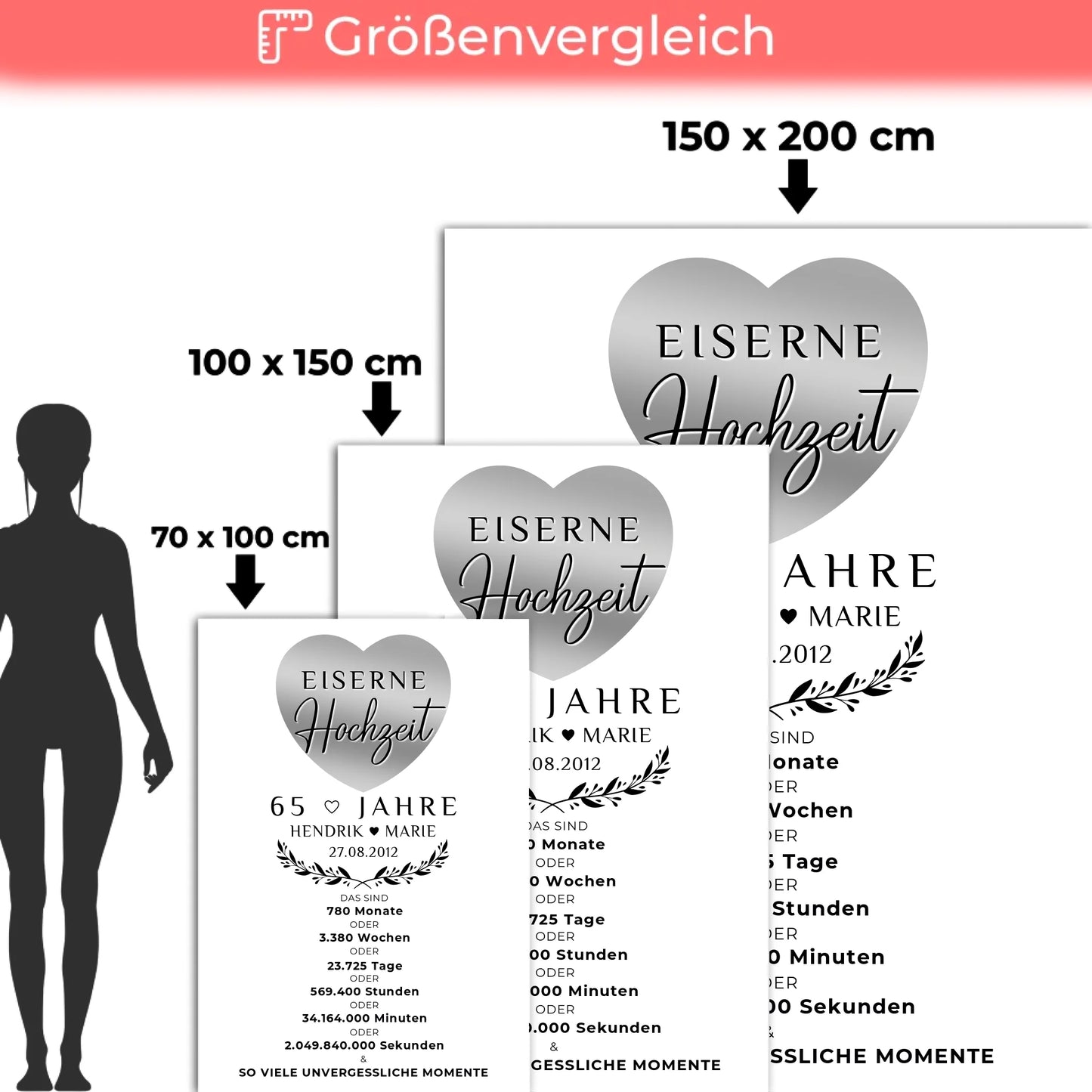 Decke Mit Foto 65 Hochzeitstag Geschenk Eiserne Hochzeit