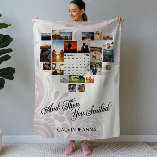 Personalisierte Kuscheldecke Fotocollage All Of Me Loves You