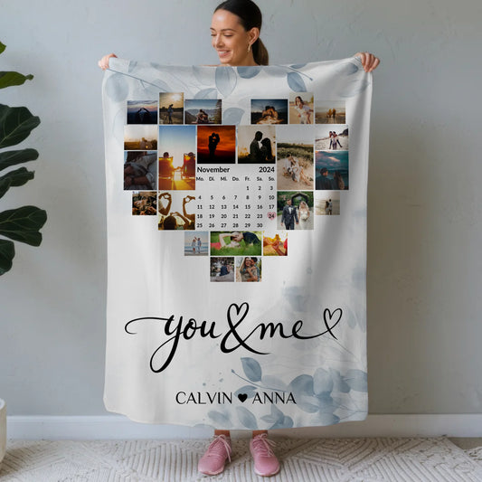 Kuscheldecke Mit Foto Fotocollage You Me Geschenk