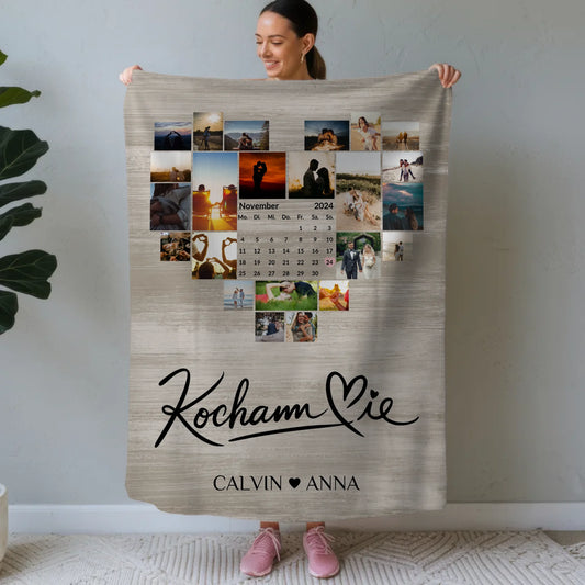 Decke Personalisiert Fotocollage Kocham Cie Geschenk