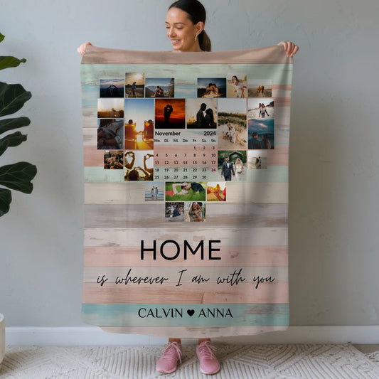 Foto Auf Kuscheldecke Fotocollage Home Is Wherever I Am