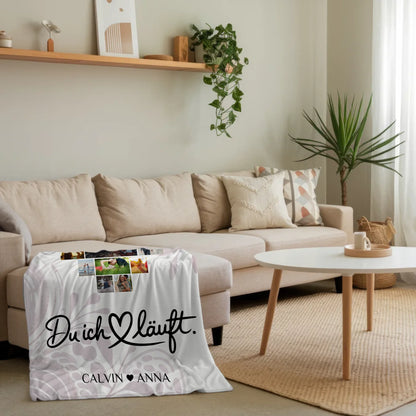 Decke Personalisiert Fotocollage Du Ich Läuft Geschenk