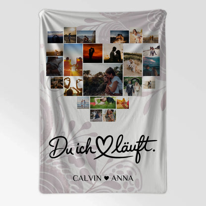 Decke Personalisiert Fotocollage Du Ich Läuft Geschenk