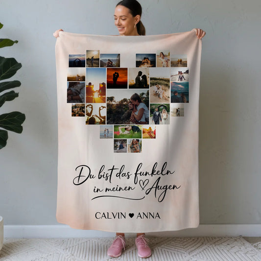 Kuscheldecke Mit Foto Fotocollage Du Bist Das Funkeln