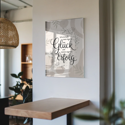 Foto Acrylglas Positiv: Mein Glück und Erfolg gestalten