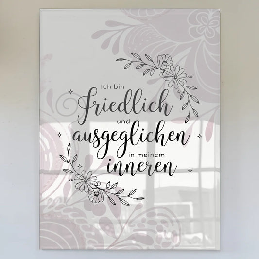 Foto Acrylglas Ich bin friedlich und ausgeglichen