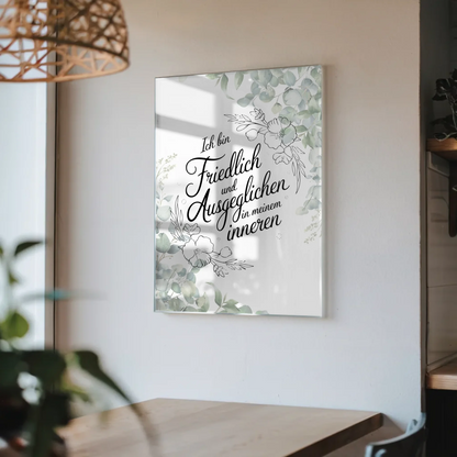 Wandbild Auf Acrylglas Positiv Friedlich Ausgeglichen