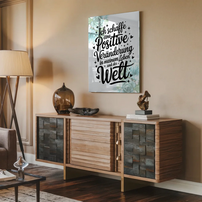 Acrylglas Wandbild Positiv Veränderung Leben Welt