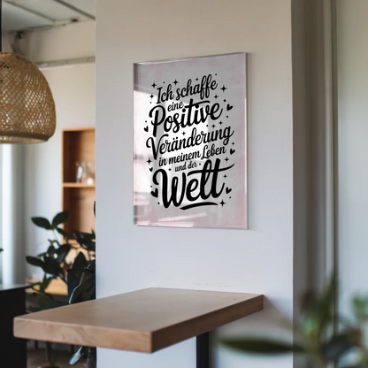 Acrylglas Bild Positive Veränderung Geschenkidee