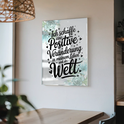 Acrylglas Wandbild Positiv Veränderung Leben Welt