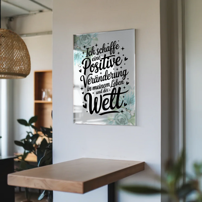 Acrylglas Wandbild Positiv Veränderung Leben Welt