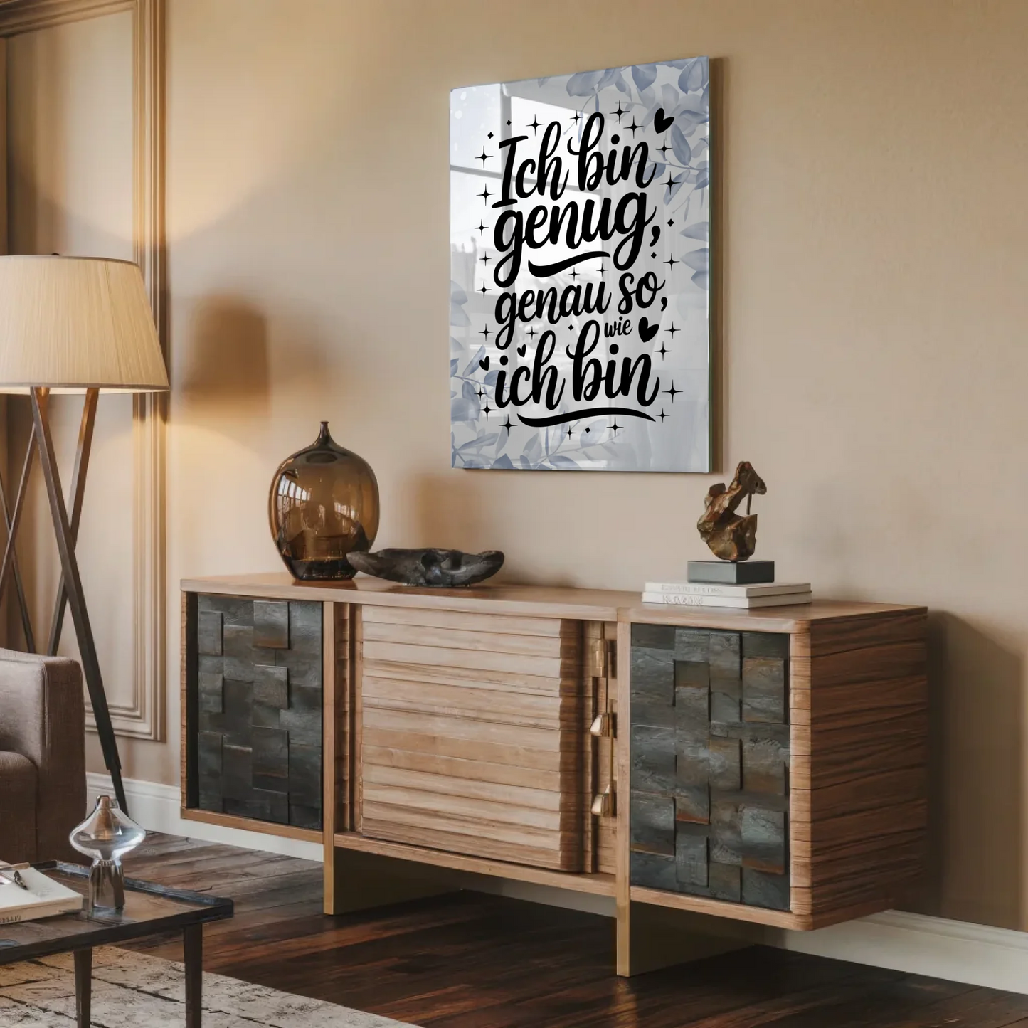 Acrylglas Bild Ich bin genug genau so wie ich bin