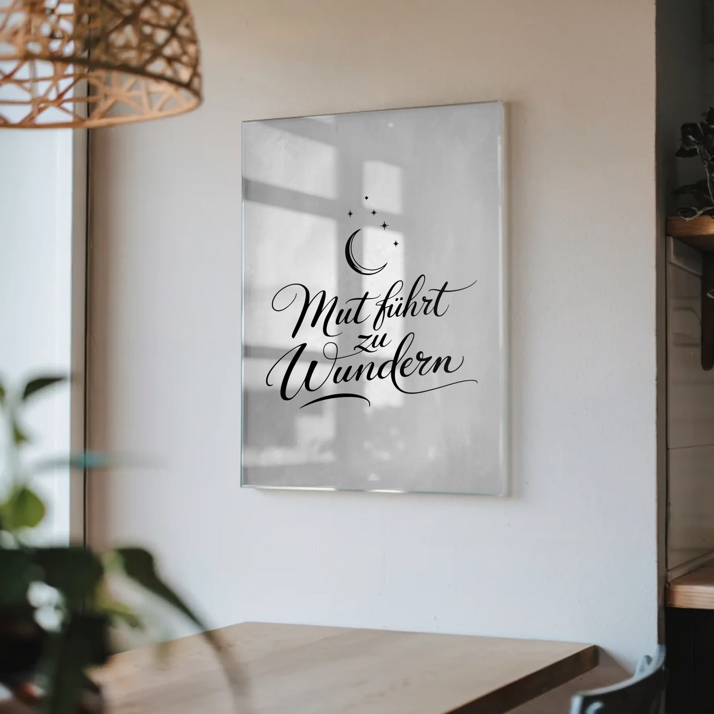 Acrylglas Bild Mut führt zu Wundern positiv Geschenk