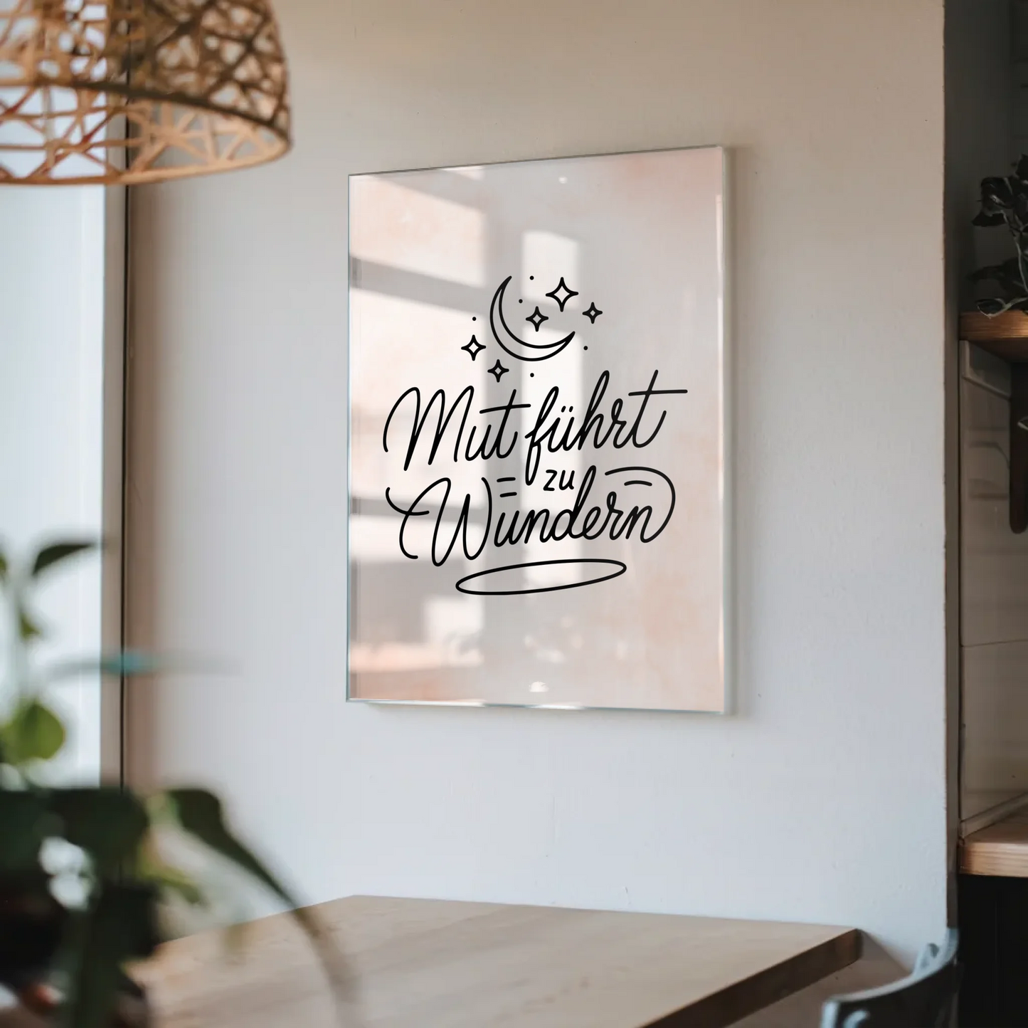 Acrylglas Wandbild Mut führt zu Wundern Geschenk