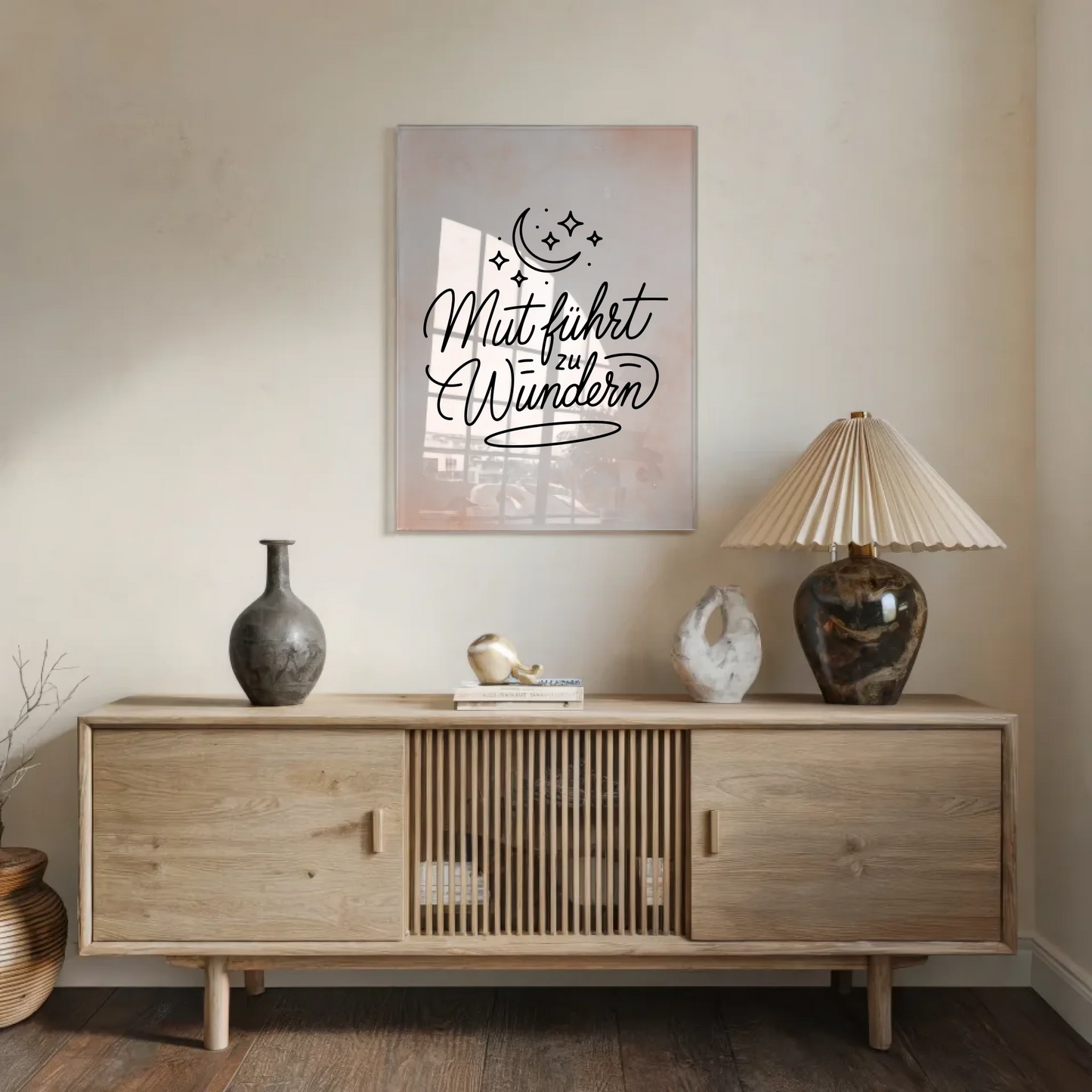 Acrylglas Wandbild Mut führt zu Wundern Geschenk