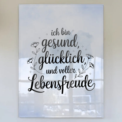 Bild Acrylglas Ich bin gesund glücklich Lebensfreude