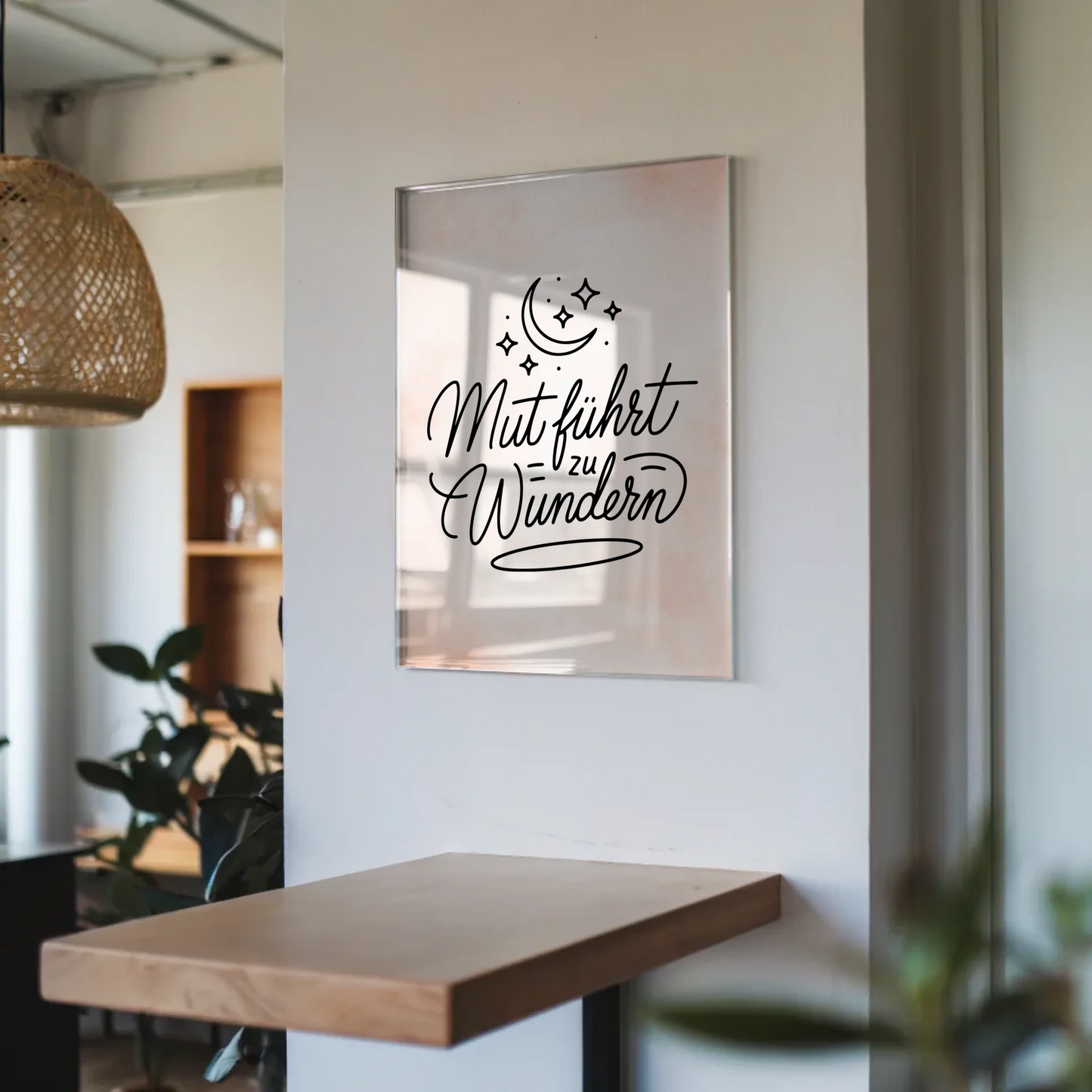 Acrylglas Wandbild Mut führt zu Wundern Geschenk