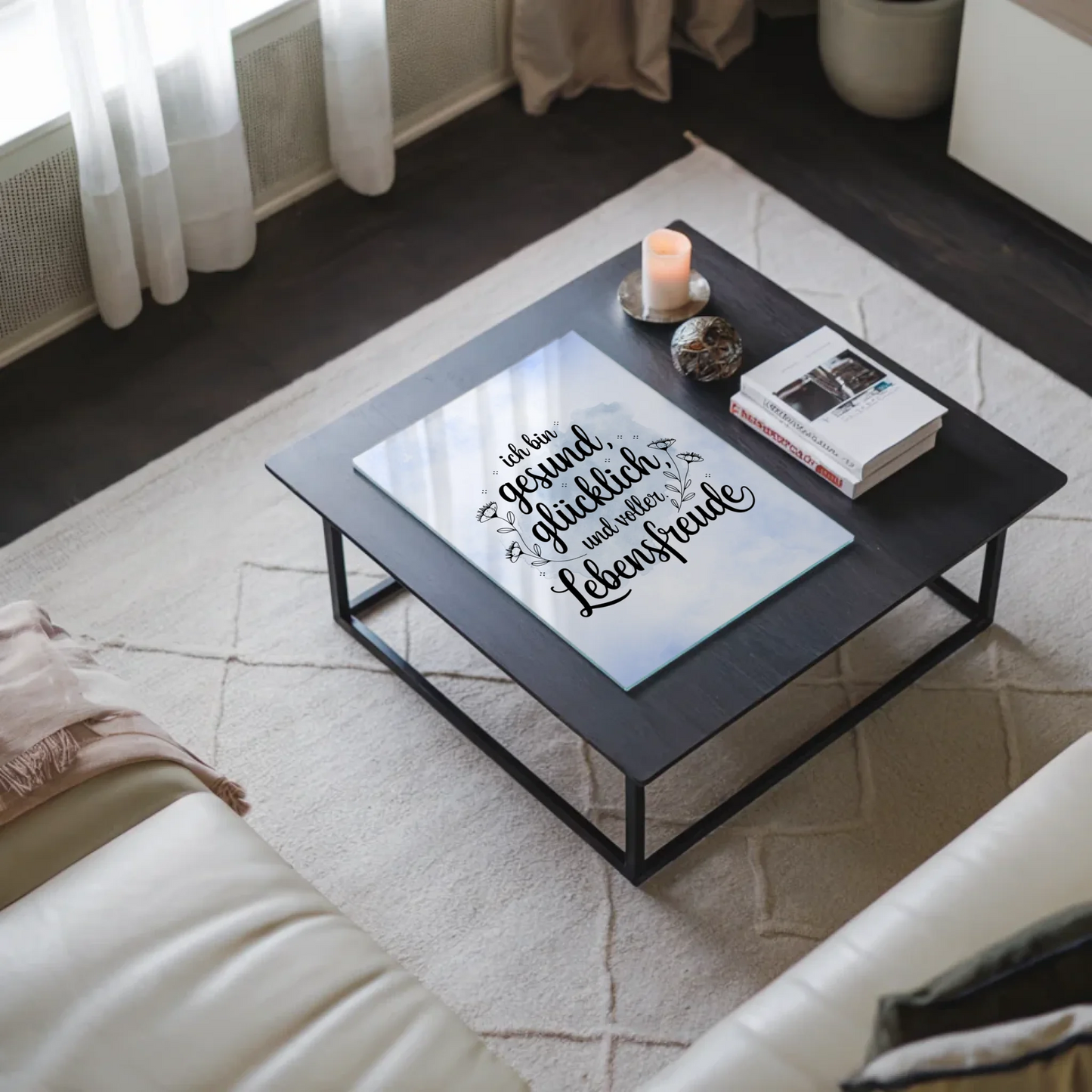 Bild Acrylglas Ich bin gesund glücklich Lebensfreude