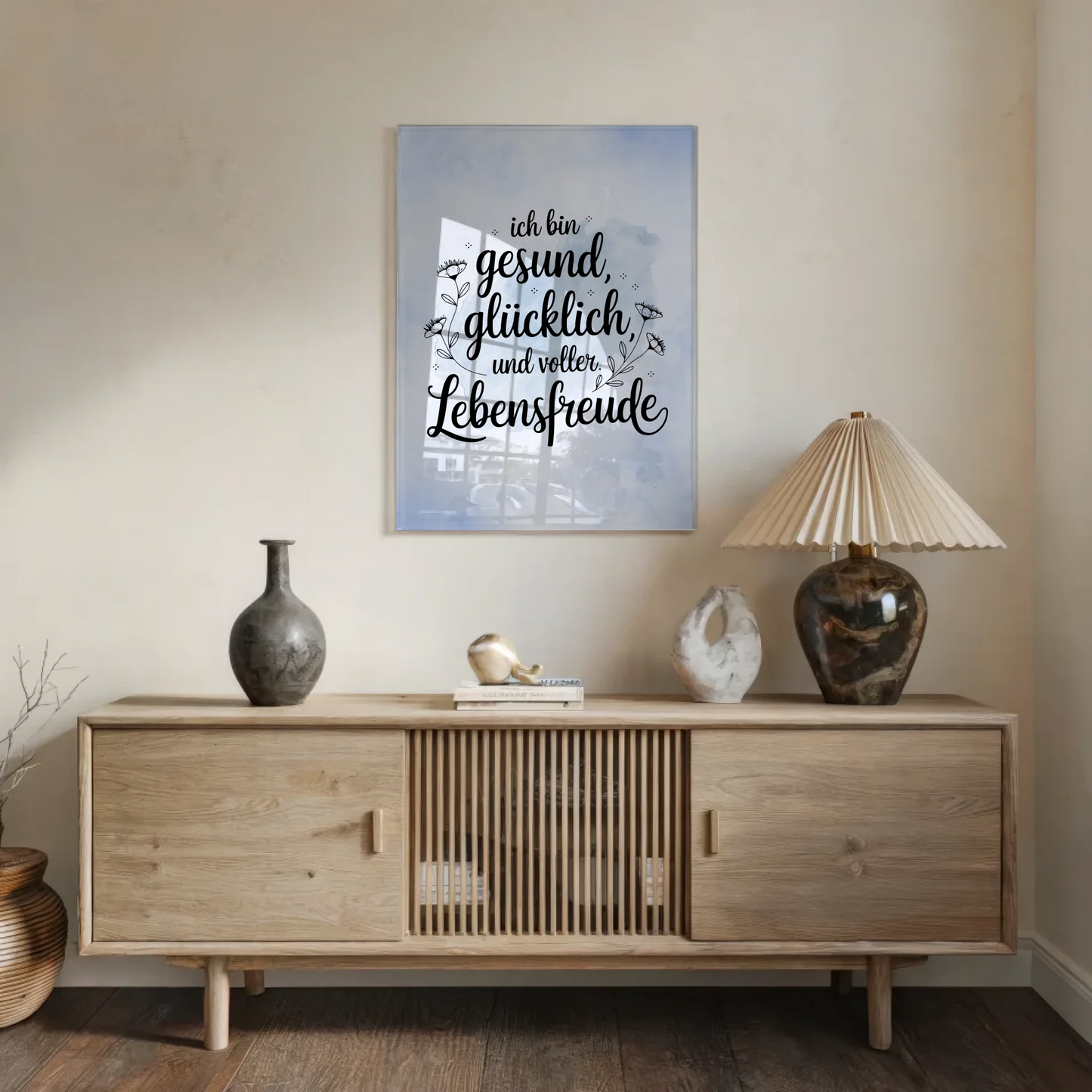 Bild Acrylglas Ich bin gesund glücklich Lebensfreude