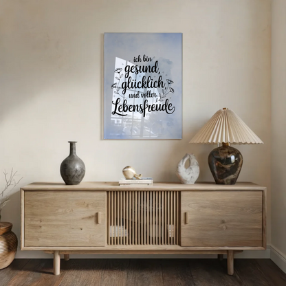 Bild Acrylglas Ich bin gesund glücklich Lebensfreude
