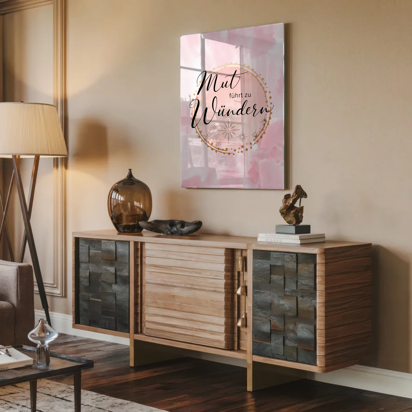 Bild Mit Acrylglas Mut Führt Zu Wundern Geschenkidee Spruch Affirmation