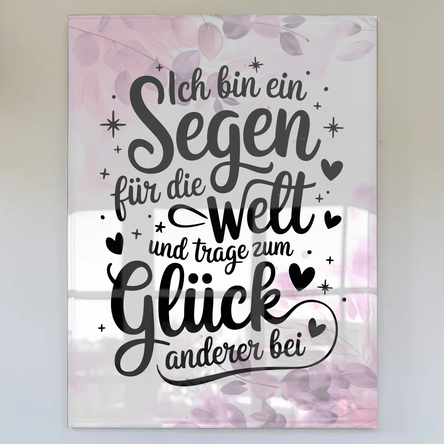 Acrylglas Mit Foto Positiv Segen für die Welt Geschenk