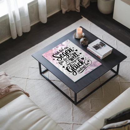 Acrylglas Mit Foto Positiv Segen für die Welt Geschenk