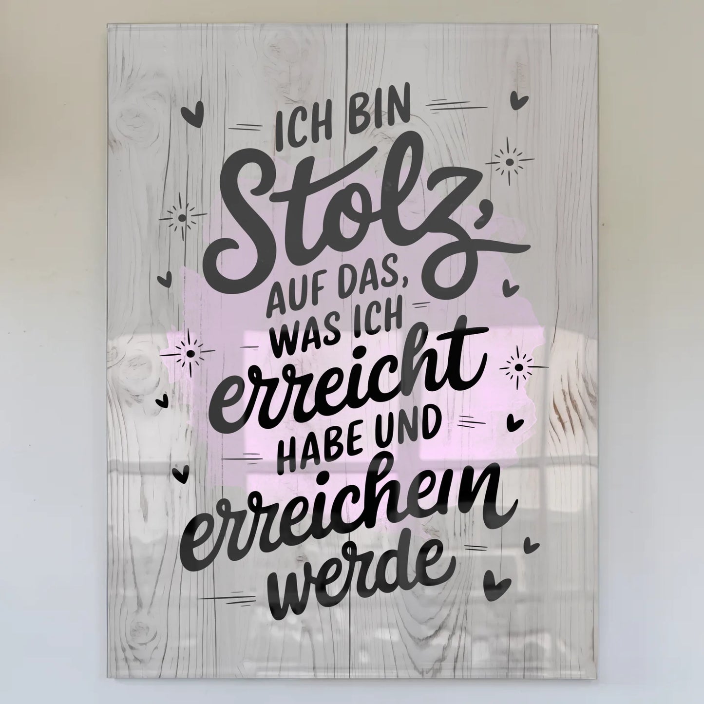 Acrylglas Mit Foto - Stolz auf Erreichtes und Zukünftiges