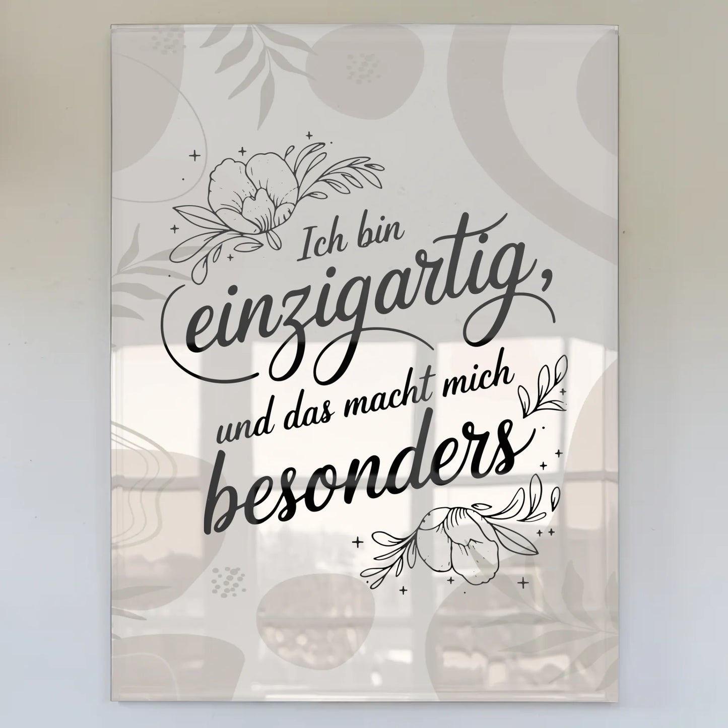 Bild Mit Acrylglas Ich bin einzigartig Geschenkidee