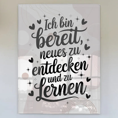 Personalisierte Foto Mit Acrylglas Leinwand Positiv Lernen