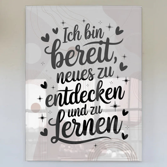 Personalisierte Foto Mit Acrylglas Leinwand Positiv Lernen