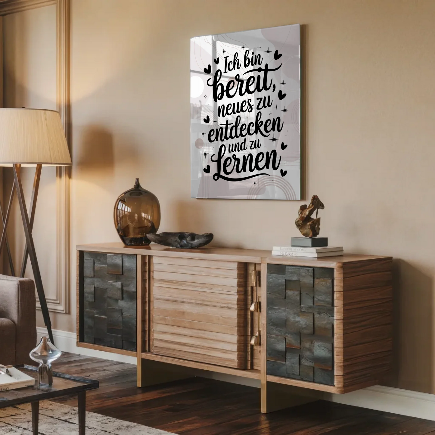 Personalisierte Foto Mit Acrylglas Leinwand Positiv Lernen