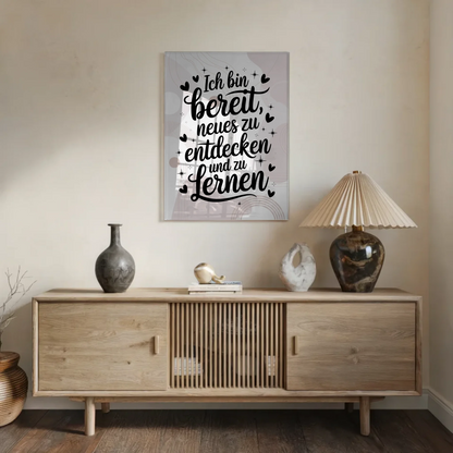 Personalisierte Foto Mit Acrylglas Leinwand Positiv Lernen