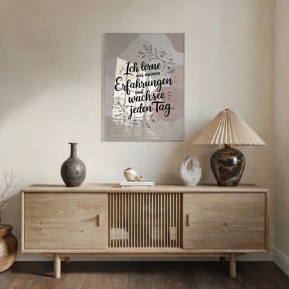 Wandbild Auf Acrylglas Ich Lerne Und Wachse Täglich