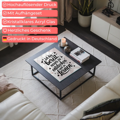 Personalisierte Foto Mit Acrylglas Leinwand Positiv Lernen