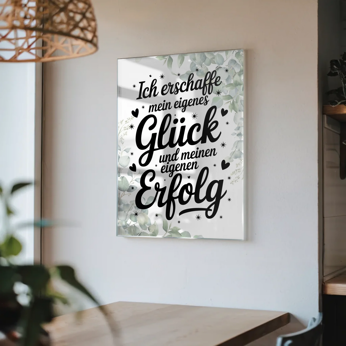 Acrylglas Bild Ich erschaffe Glück und Erfolg Poster