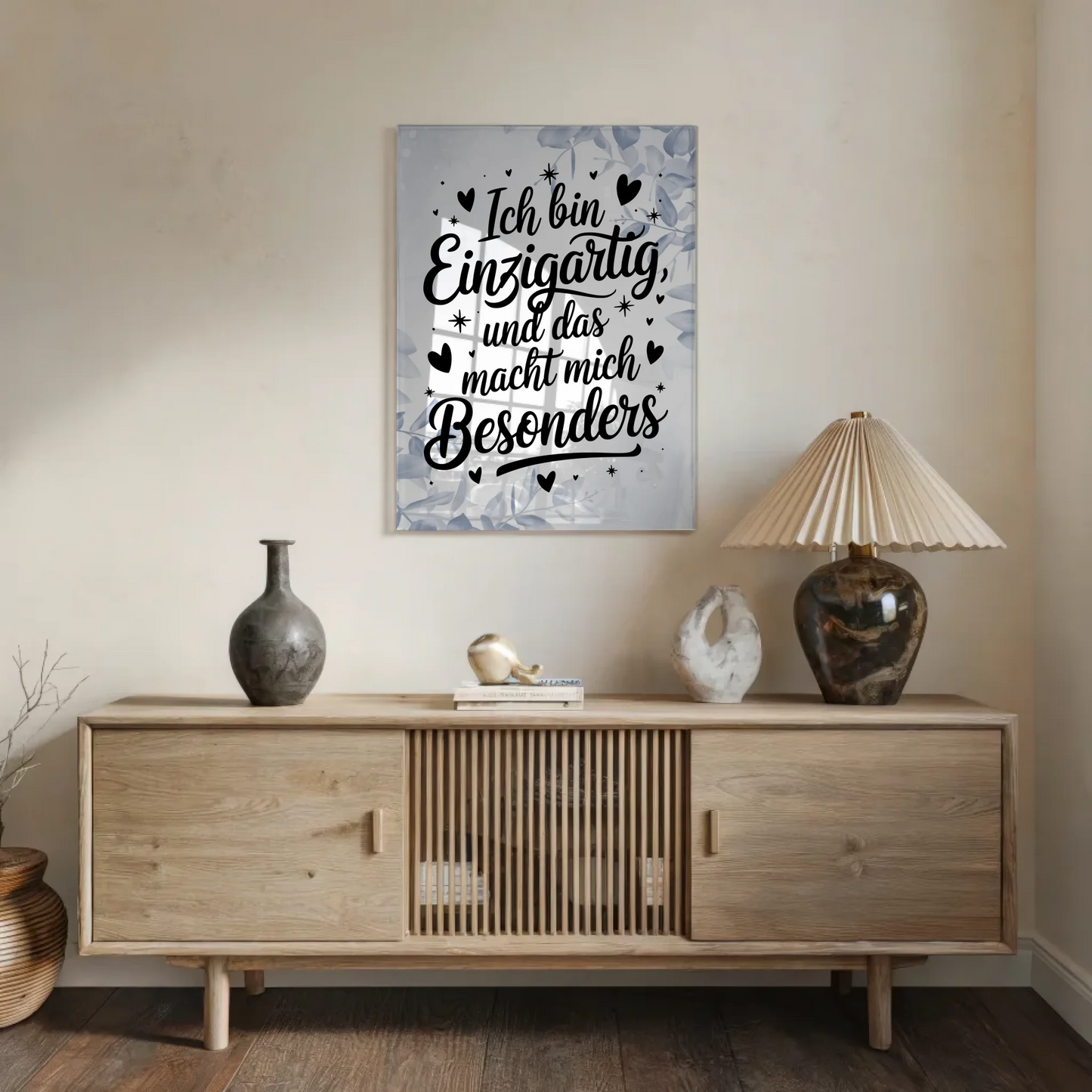 Bild Acrylglas Ich bin einzigartig Positiv Geschenkidee