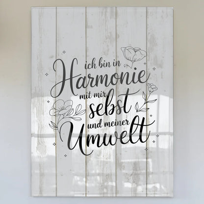 Foto Acrylglas Positiv Ich bin in Harmonie Geschenk
