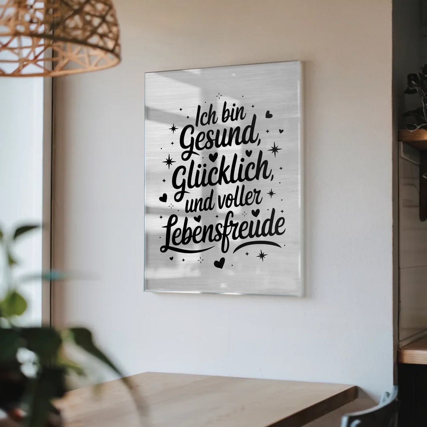 Acrylglas Bild Ich bin gesund glücklich voller Lebensfreude