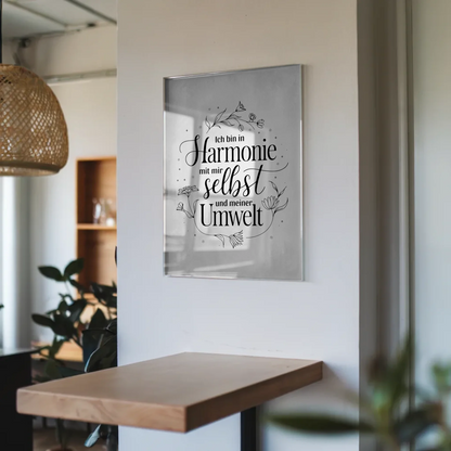Foto Acrylglas Ich bin in Harmonie Geschenkidee