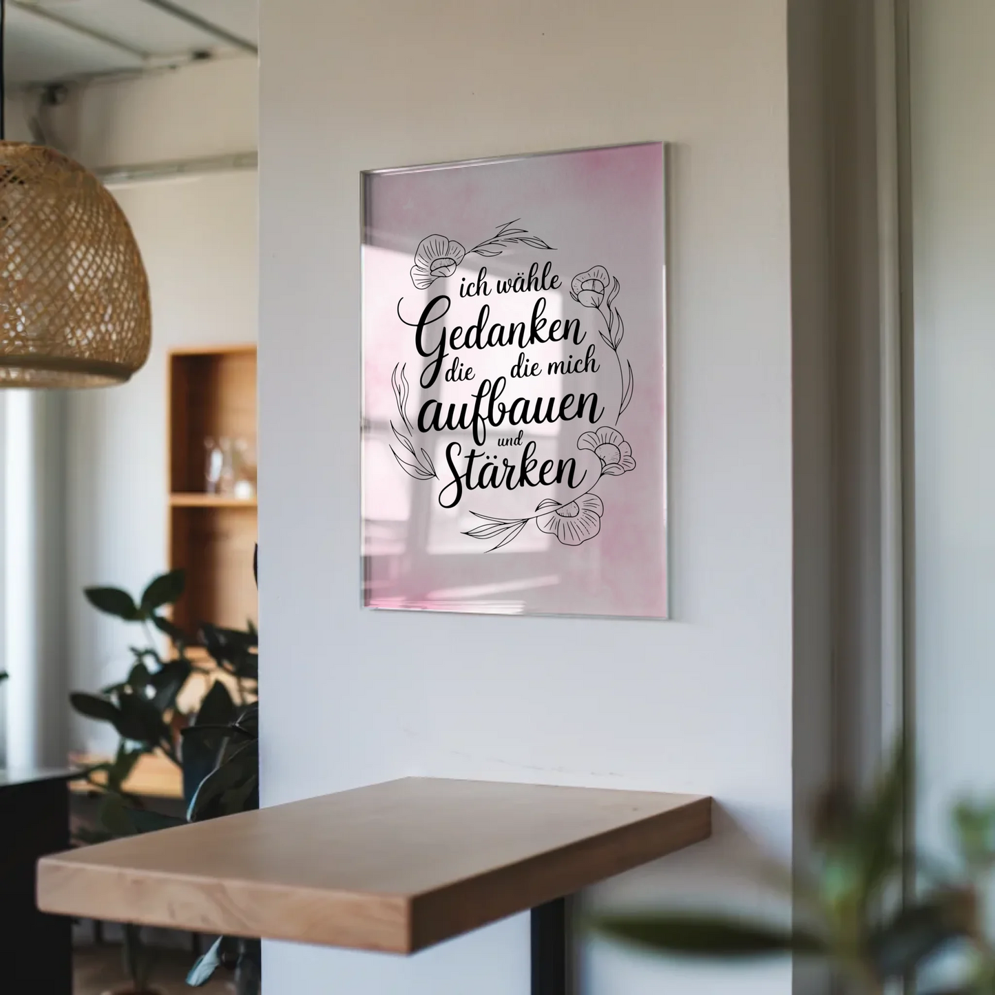 Acrylglas Bild Ich wähle Gedanken die mich stärken