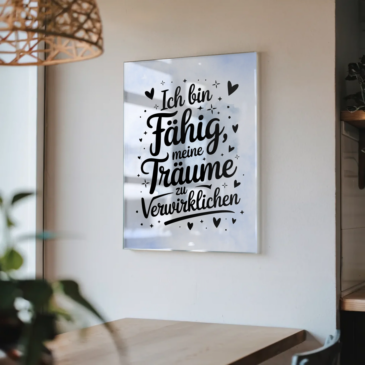 Acrylglas Bild - Ich bin fähig, Träume positiv verwirklichen